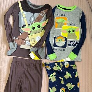 Official Star Wars kid 2 piece pajama set 2 shirts 2 and pants size 10 NWT